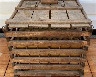 Antique wooden egg crate