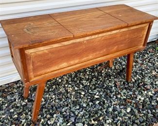 Vintage wooden storage bench