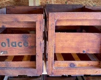 Antique and vintage wooden crates