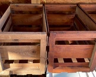 Antique and vintage wooden crates