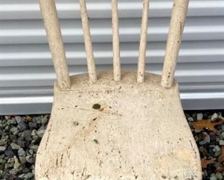 Antique white painted chair