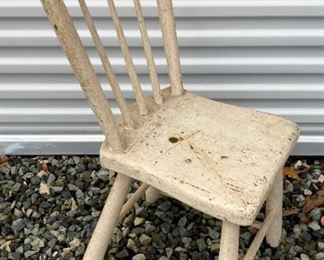Antique white painted chair