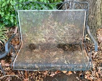 Wrought iron outdoor loveseat