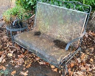 Wrought iron outdoor loveseat