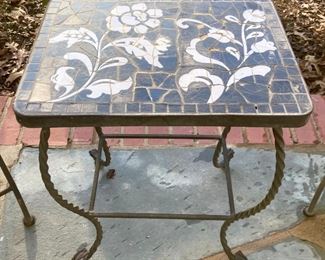 Metal and tile outdoor furniture