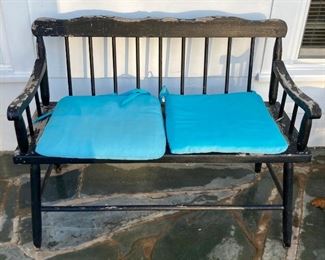 Outdoor painted loveseat
