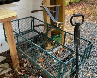 Large metal garden cart