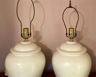 Vintage white ceramic lamps