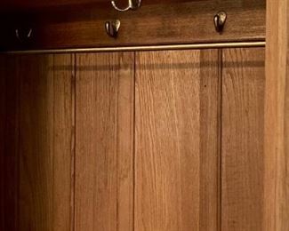 Antique carved oak wardrobe