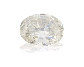 268
An Unmounted Diamond
An oval brilliant-cut diamond weighing 1.50cts. and graded K-L color and I2 clarity
Estimate: $1,500 - $2,000