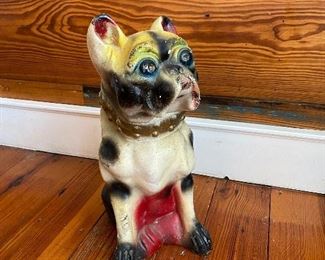 $35. 16" Chalkware Carnival Prize dog