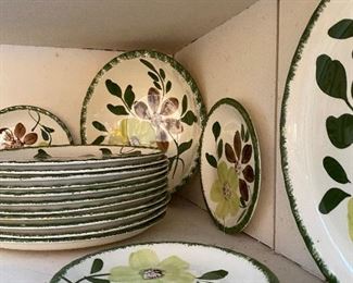 $150. 69 Piece Set Green Briar Handpainted China. Set does have some wear and there are a few chips. Priced with that in mind!