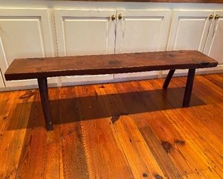 $225. (F6) Primitive Bench. 5" long x 11.5" wide x 15.5" tall. 
