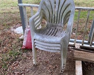 Stacking Chairs that need a good bath! $2 for all!