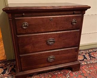 $125. (F8) Orvis Nightstand by Vaughan Furniture 18" deep  x 29.5" wide x 30" tall. Has a bit of wear on one corner. 