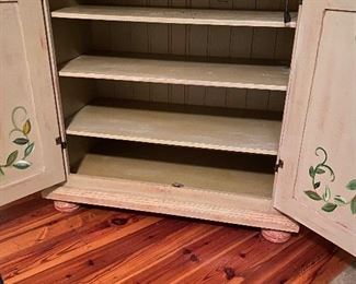 (F9) $150. Painted Armoire (currently used for a TV & storage but can also hang clothes) Measures 21" deep x 44" wide x 77" tall. 