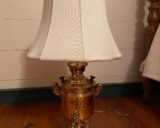 $60. Samovar turned lamp. Unique Table Lamp. 