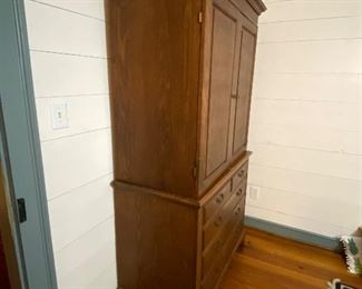 $300. (F12) Large 2 piece armoire. Colony Hall. Top has slide out drawers - bottom is 5 drawers that all slide easily. Tons of storage! Solid wood! Measures 79" tall assembled. 43" Top 35.5" Bottom. 43" wide x 22" deep. 