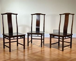 (3pc) BAKER CHINESE SIDE CHAIRS  |  
Imperial hat Chinese side chairs Baker, Knapp and Tubbs - l. 19 x w. 19 x h. 40.5 in.