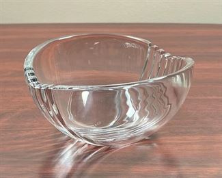 TIFFANY & CO BOWL  |  
Crystal glass nut dish / bowl, with etched marking on the bottom - dia. 6.25 in.