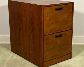 POSSIBLY RISOM FILE CABINET  |
For hanging letter files with lock, but no key - l. 29 x w. 19.5. x h. 29 in.