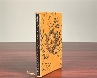 PAIX AUX CHAUMIÈRES  |
1976 facsimile edition of 1794 work, La Cuisiniere Republicaine, a Paris, Chez Merigot, fully bound in leather - l. 5.75 x w. 3.75 in.
