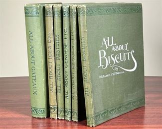 (9pc) HARRIS & BORELLA  |
All About Confectionery Series by H. h. Harris and S. P. Borella, n.d., pub. Offices of "The British Baker," Maclaren & Suns Ltd, London - l. 10 x w. 8 in.