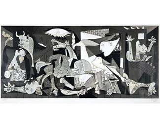 PICASSO 'GUERNICA' PRINT  |
A print of Picasso's Guernica - w. 55 x h. 27.5 in.