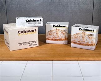 CUISINART KITCHEN ACCESSORIES  |
Including two food processor whisk attachments, a work bowl with handle an activator rod cap, and a precision meat thermometer