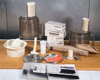 COLLECTION CUISINART ACCESSORIES  |
Including blades, work bowls, and other kitchen and food processor accessories and attachments, some new in box
