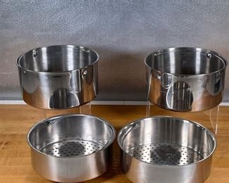 (4pc) CUISINART STEAMER INSERTS  |
Stainless steel steaming pot inserts - h. 4.75 x dia. 9 in. (largest)