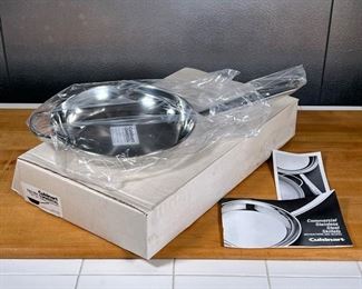 CUISINART DUTCH SKILLET  |
Cuisinart commercial stainless cookware, 10-1/4 inch skillet (no lid) - l. 20.5 x w. 12 in. (box)