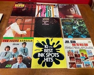 Elvis Jan Dean The Ventures Bobby Vinton The Young Rascals Vinyl LPs