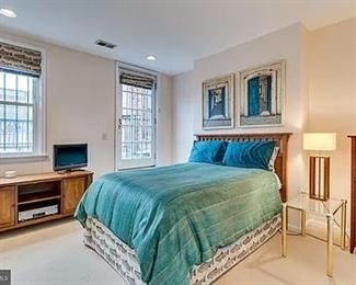 Full sized bed with wood frame 