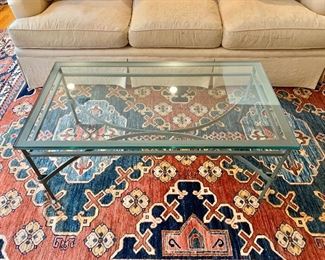 Glass top coffee table