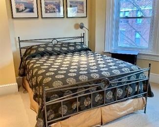 Queen sized bed, metal frame 