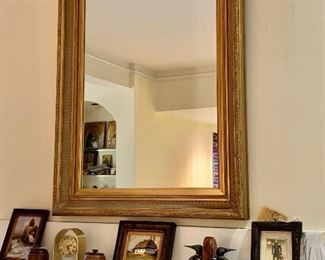 Gold leaf wall mirror