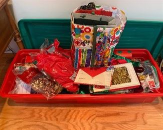 Christmas Wrap Bags Bows Etc