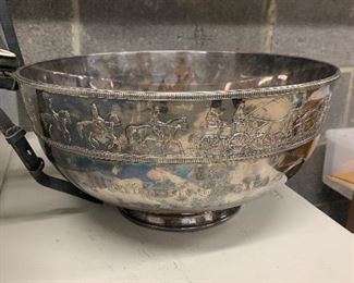 Vintage Silver Plate Equestrian Bowl