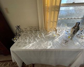 Glass Bar Ware, Decorative Bowls, Cocktail Shaker, etc.