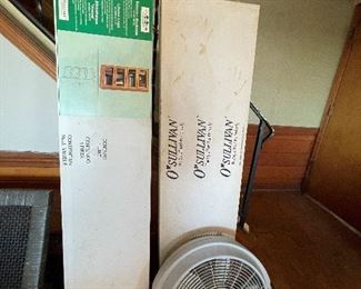 Glass Front Library Book Shelves, Fan