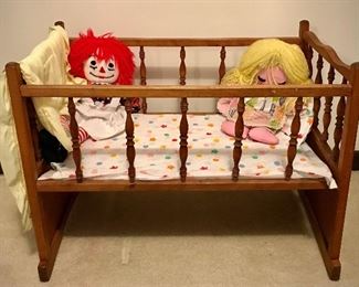 Vintage Doll Crib 
