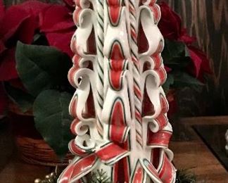 Carved Holiday Candle