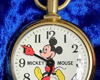 Vintage Bradley Mickey Mouse Pocket Watch 