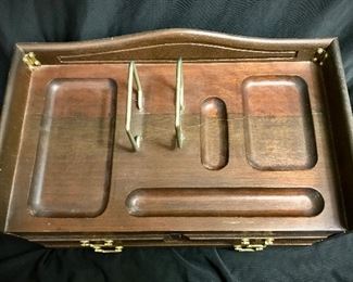 Vintage Brass Rail Table Valet 