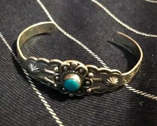 Sterling Bracelet with Turquoise 