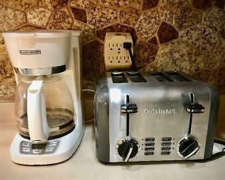 Black and Decker Coffee Pot and Cuisinart 4  Slot Toaster 