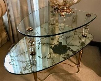  Vintage Glass Side Table 