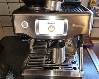 Breville Model BES 880, Barista Touch Espresso Machine, with built-in coffee bean grinder