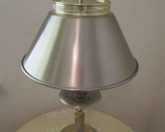 Very Cool Brass and Silver Table Lamp